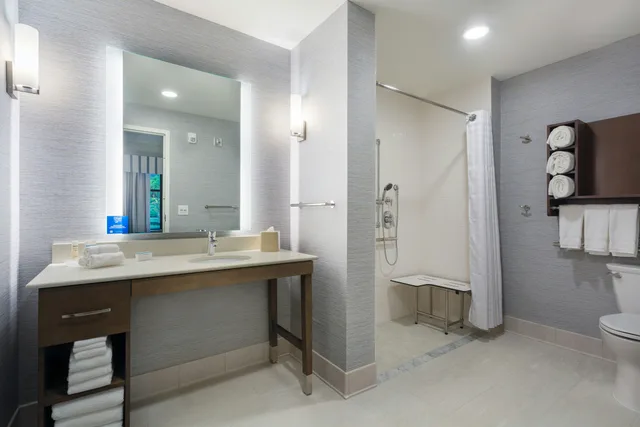 جناح بسرير كينج بغرفة نوم واحدة لذوي الإعاقة، Homewood Suites By Hilton Reston Va 3/4