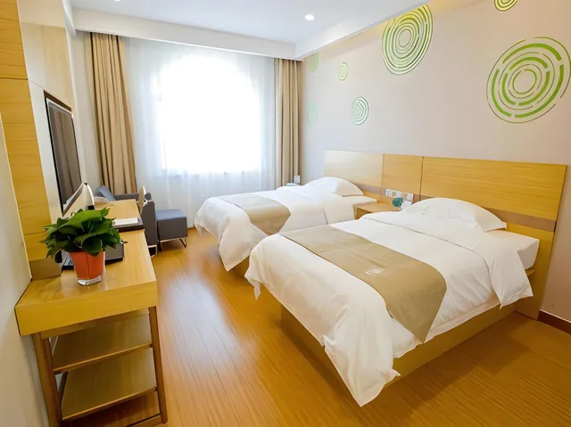 غرفة سوبيريور بسريرين مزدوجين، GreenTree Inn Nantong Qidong Binhai Industrial Park Zone Nanhai Road Express Hotel 1/3