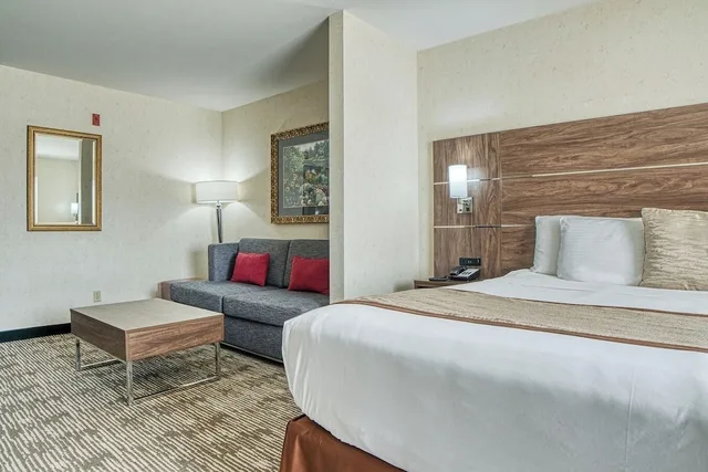 غرفة تنفيذية بسرير كينج مع أريكة، Evergreen Inn And Suites 2/7