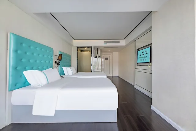 غرفة بزنس بسريرين مزدوجين بإطلالة على المدينة، Xana Lite Hotel (Guangzhou Dongxiaonan Metro Station Shixi) 5/10